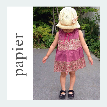 K 01 キッズティアードワンピース Papier パピエ K 01 キッズティアードワンピース Papier パピエ